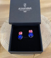 PENDIENTE SWAROVSKI P-1415 AZUL ROSA ALDAZABAL