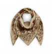 PAÑUELO DE SEDA FLOWERS BEIGE CODELLO