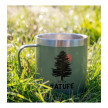 TAZA BEAVER ACERO VERDE BOSQUE ALASKAN MAKER